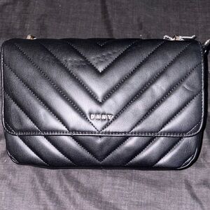 DKNY Black Chevron Crossbody Bag
